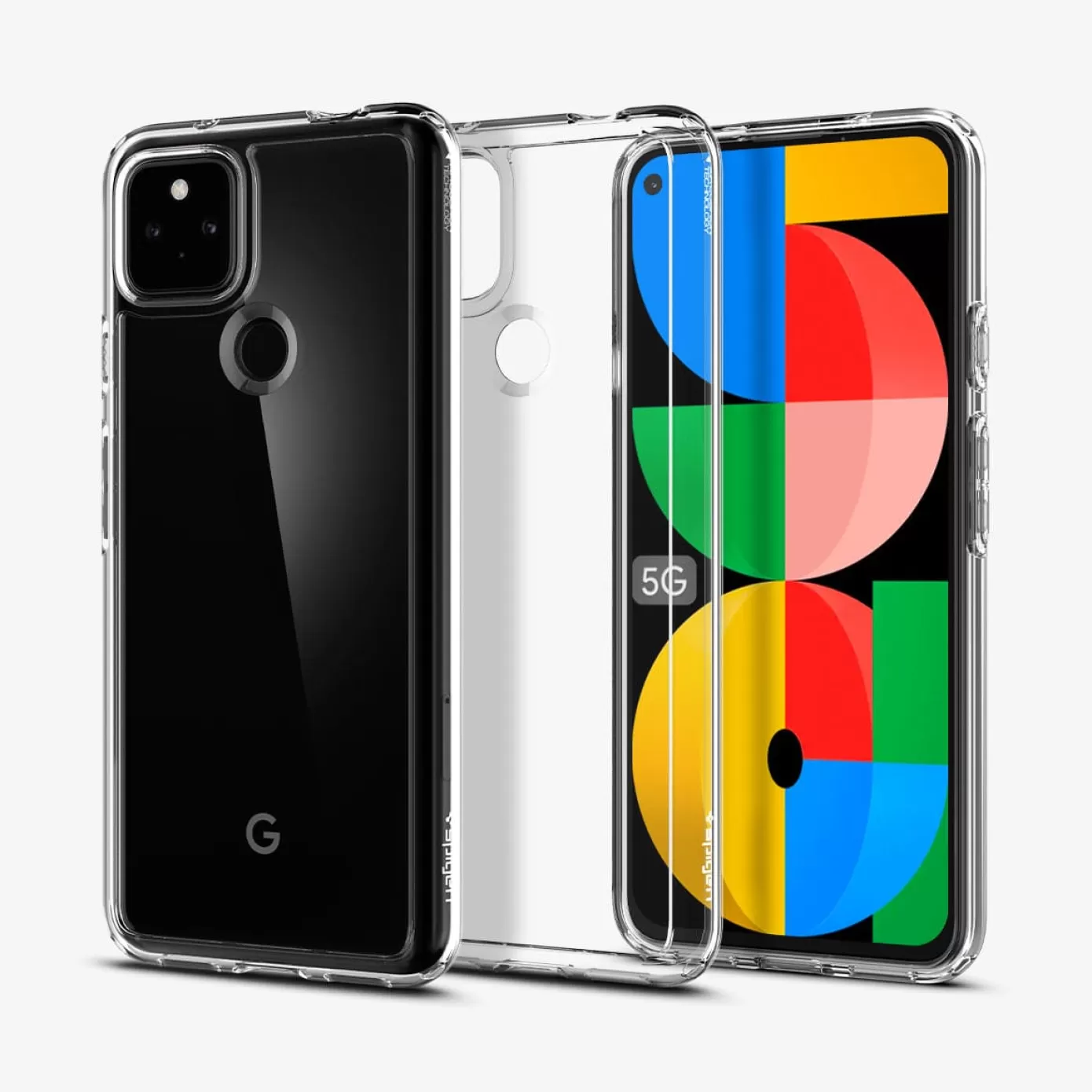 Spigen Pixel Phone·More Pixel Series | Air cushion technology Ultra Hybrid case for Pixel 5 Crystal Clear