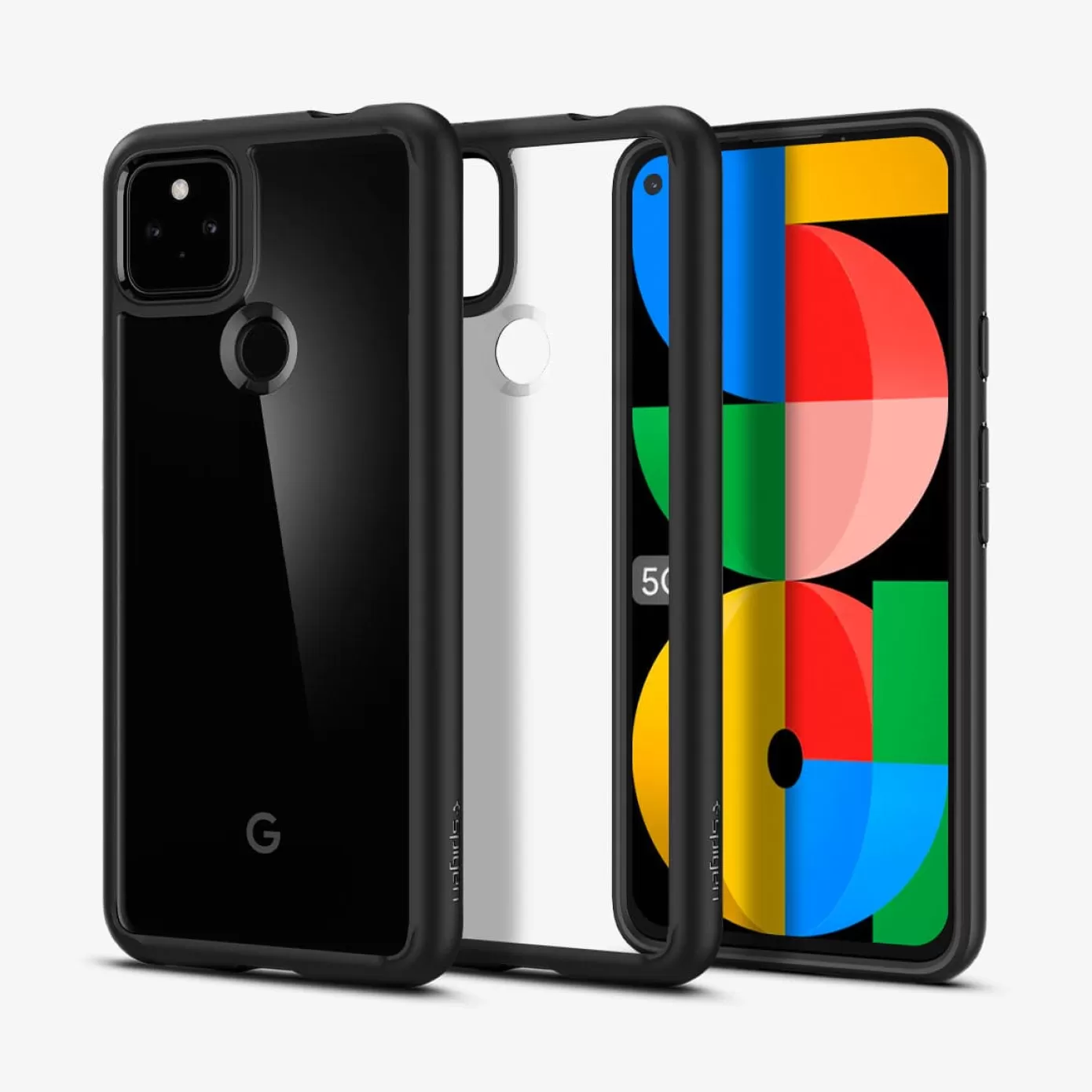 Spigen Pixel Phone·More Pixel Series | Air cushion technology Ultra Hybrid case for Pixel 5 Matte Black