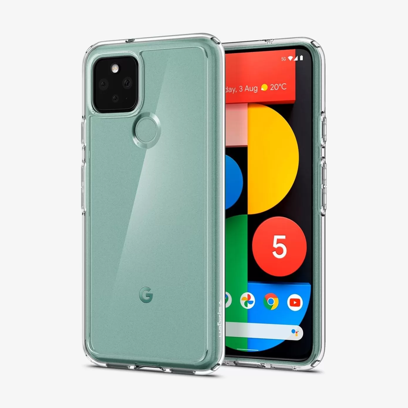 Spigen Pixel Phone·More Pixel Series | Air cushion technology Ultra Hybrid case for Pixel 5 Crystal Clear