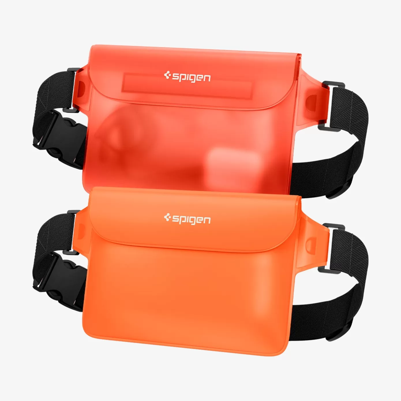 Spigen Travel Accessories | AquaShield Waist Bag (2 Pack) Sunset Orange