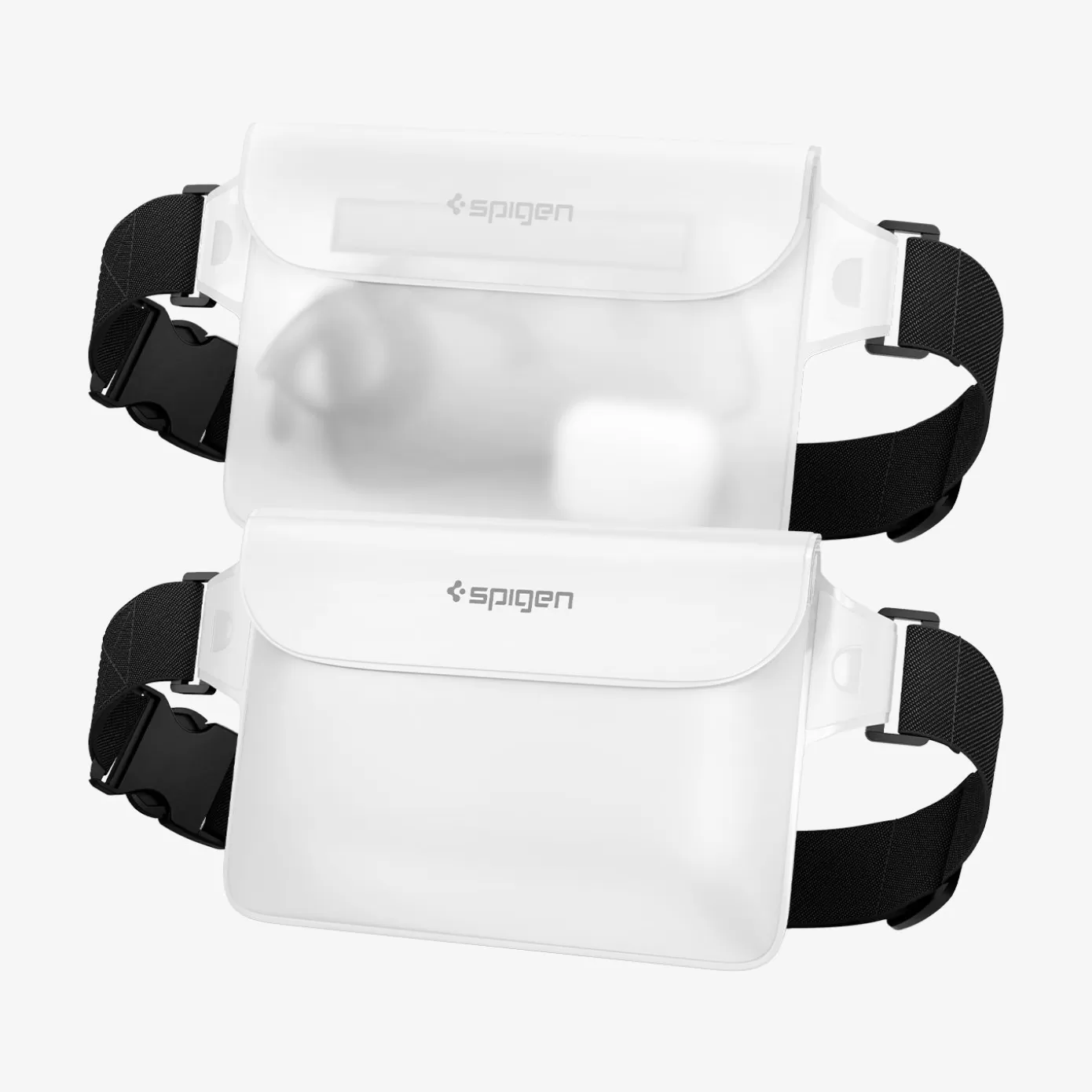 Spigen Travel Accessories | AquaShield Waist Bag (2 Pack) Snow White