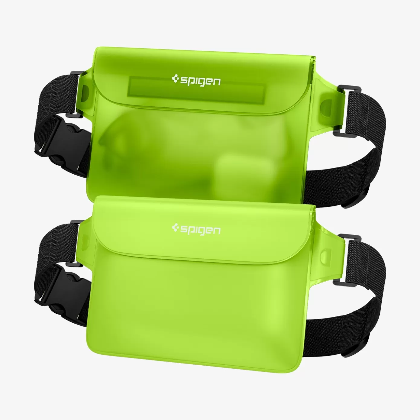 Spigen Travel Accessories | AquaShield Waist Bag (2 Pack) Cactus Green