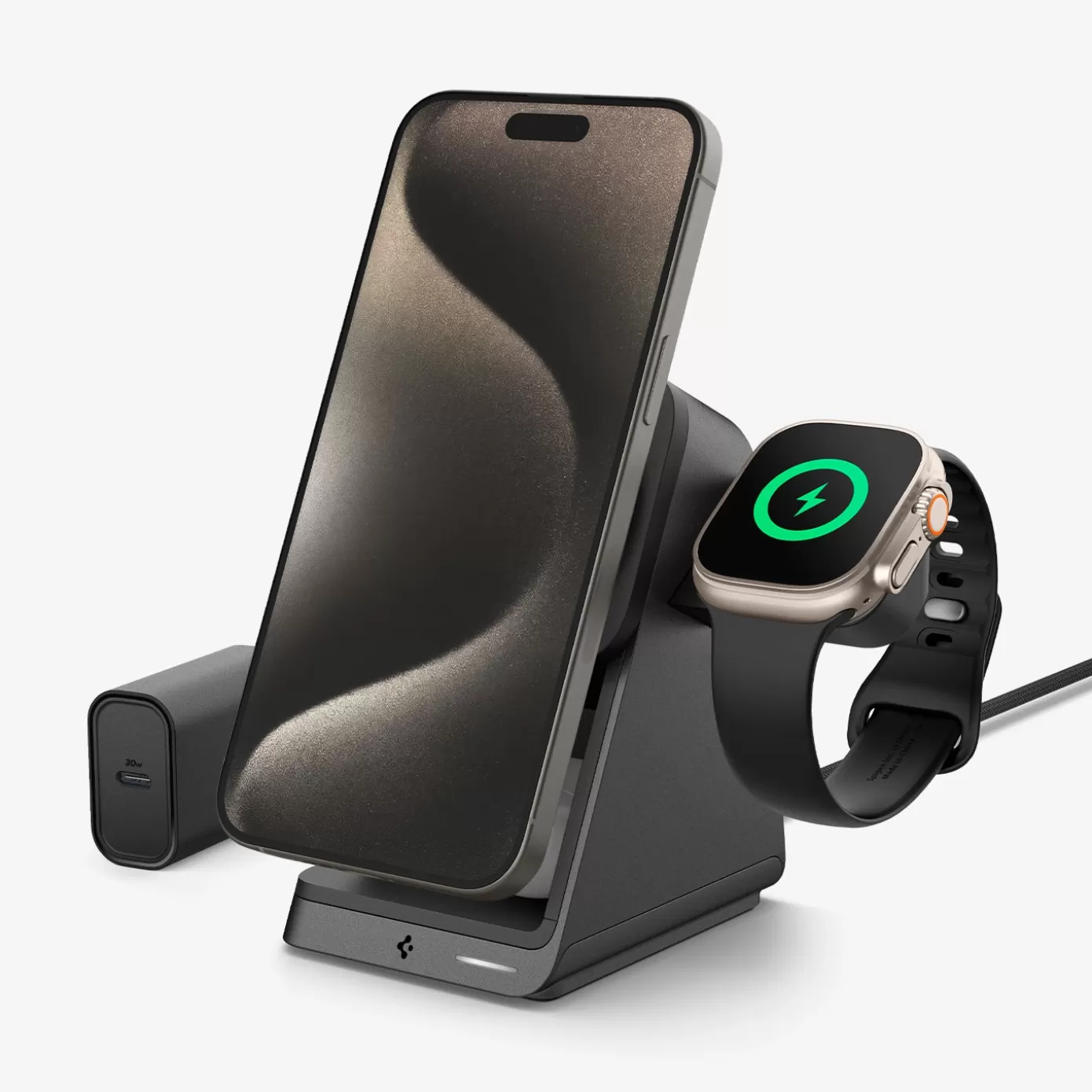 Spigen Stands | Smart Device·Stands | ArcField™ 3-in-1 Charging Stand | 15W (MagFit) Black