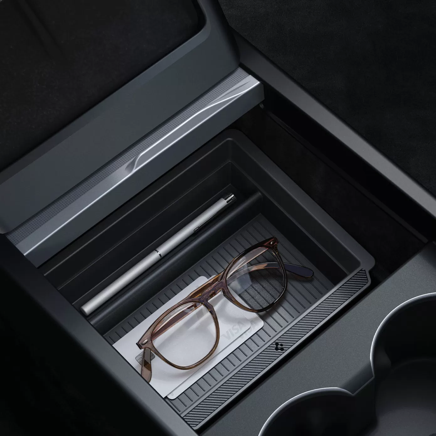 Spigen Accessories | Center Console Organizer Tray Black