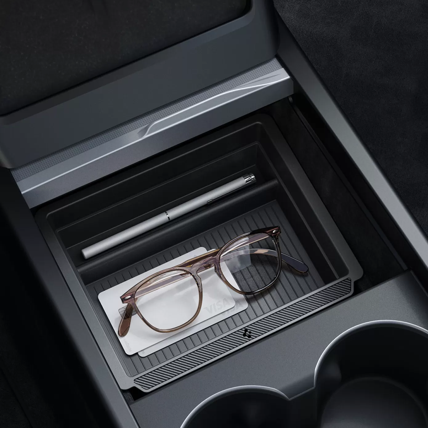 Spigen Accessories | Center Console Organizer Tray Black