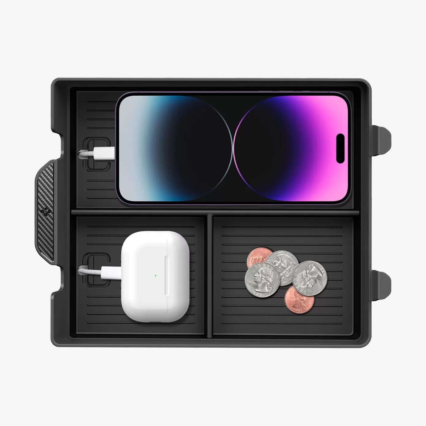 Spigen Accessories | Center Console Organizer Tray Black