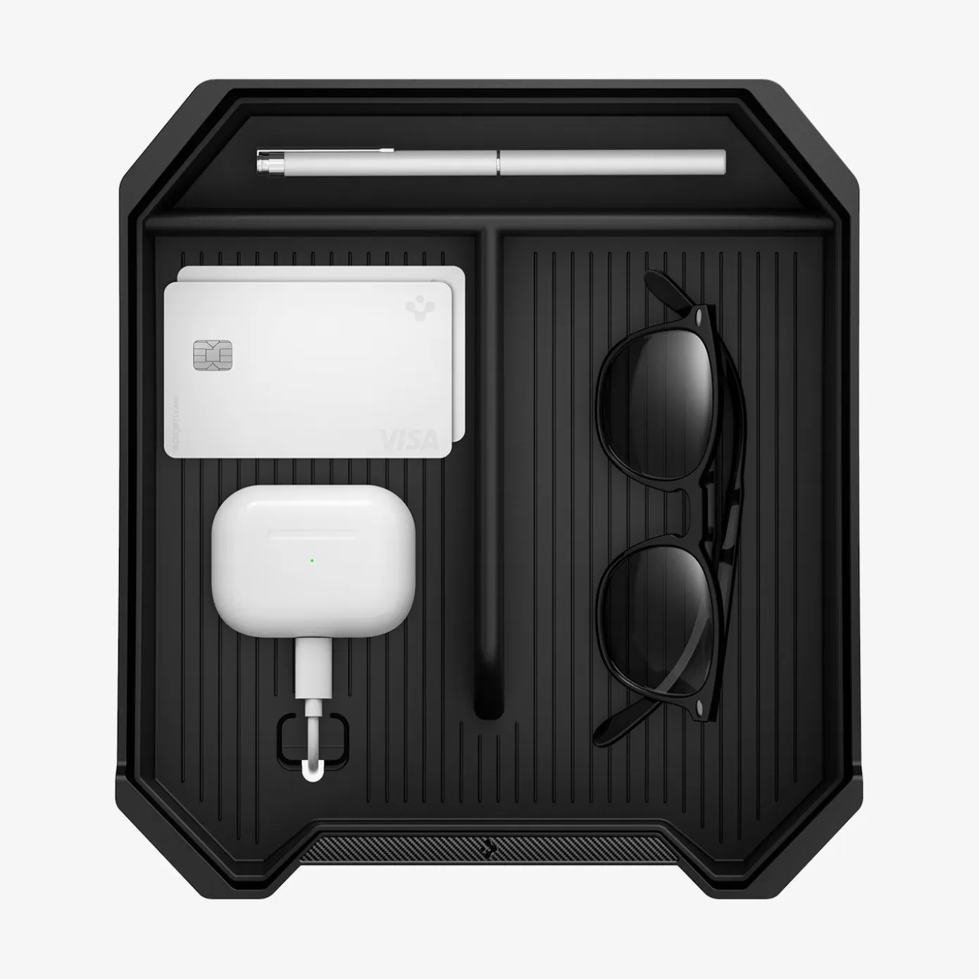 Spigen Accessories | Center Console Organizer Tray | CO220T Black