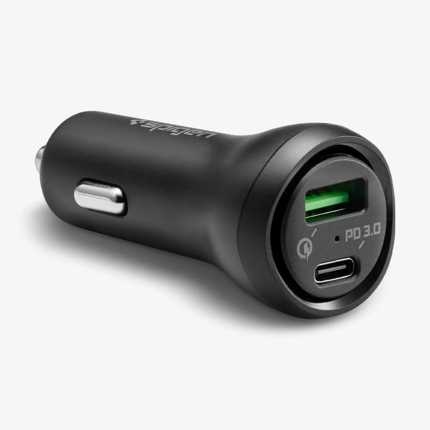 Spigen Chargers | Chargers·Car Chargers | Essential® Dual Port | 27W Black