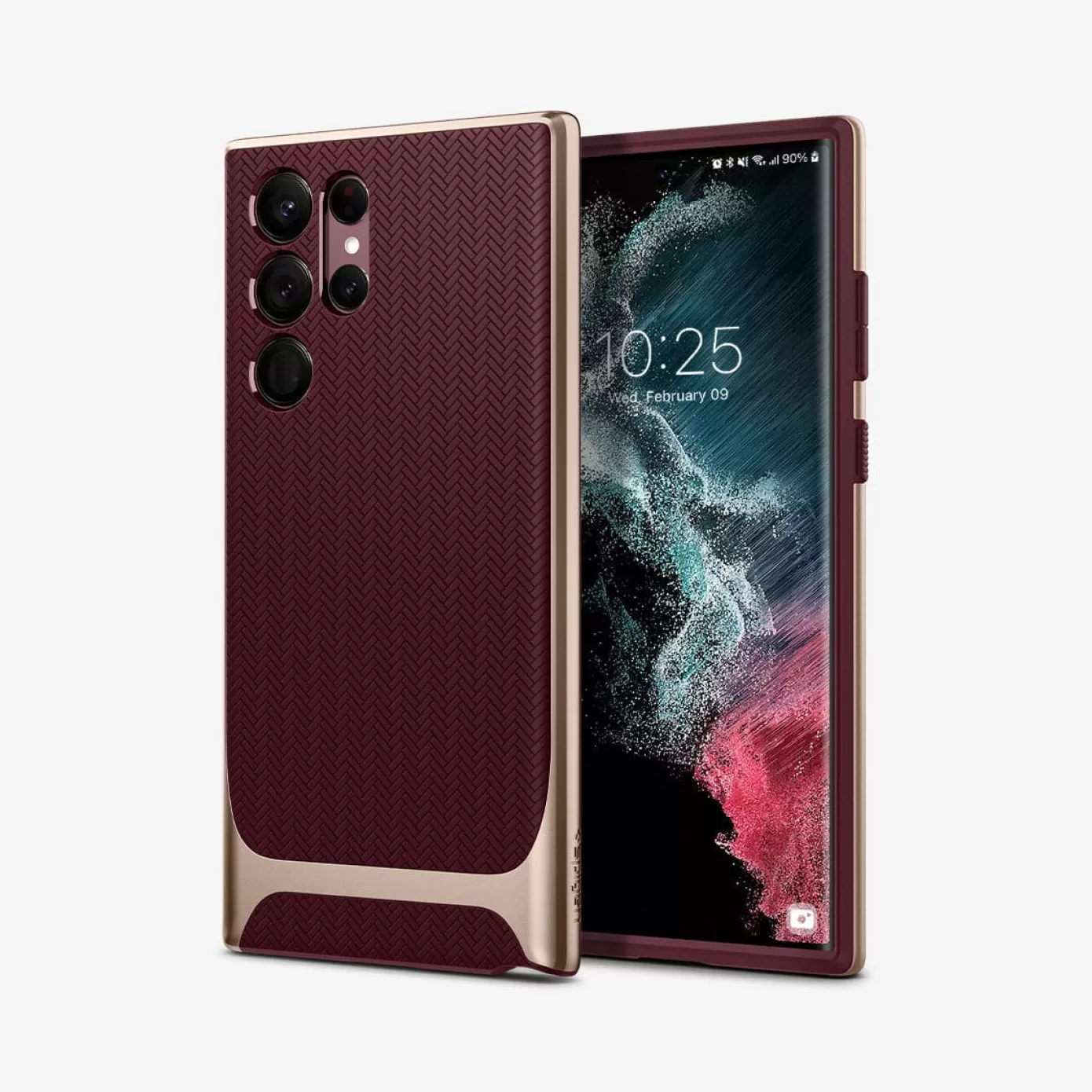 Spigen Galaxy S·More Galaxy Series | Herringbone™ (Neo Hybrid) Burgundy