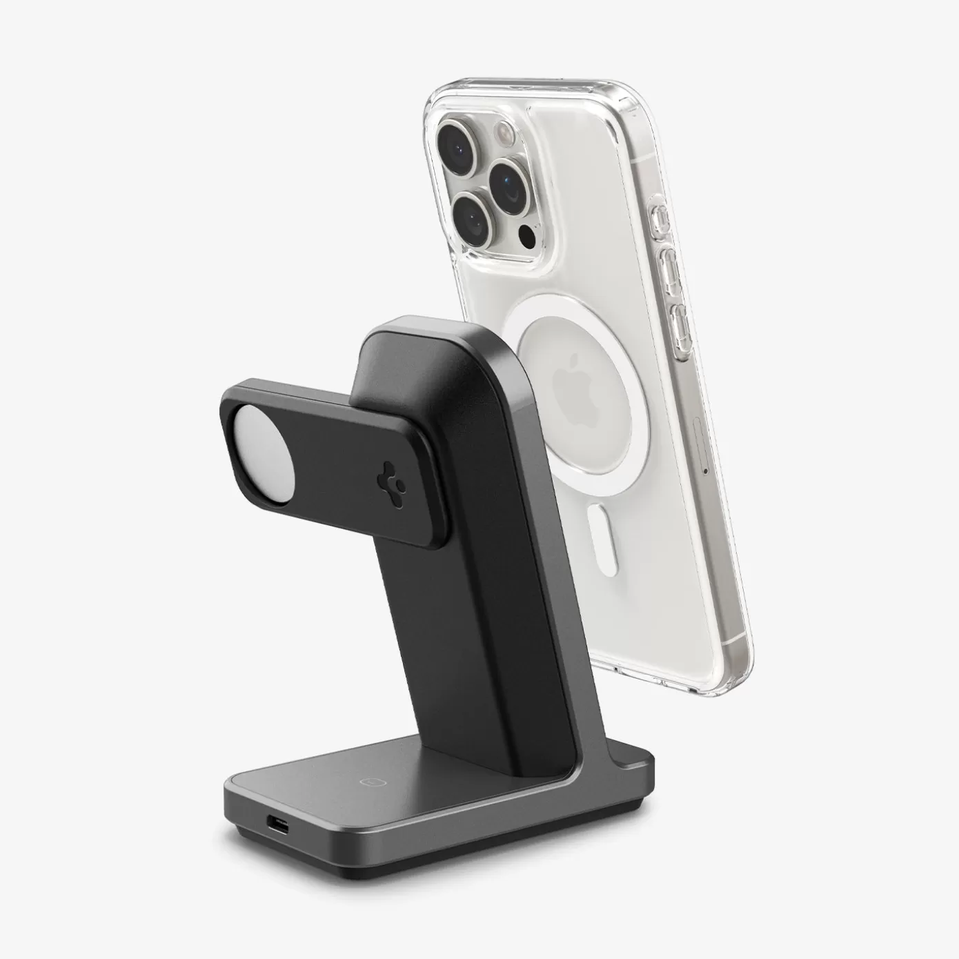 Spigen Chargers·Wireless Chargers | 3-in-1 Charging Stand | 15W (MagFit) Gunmetal