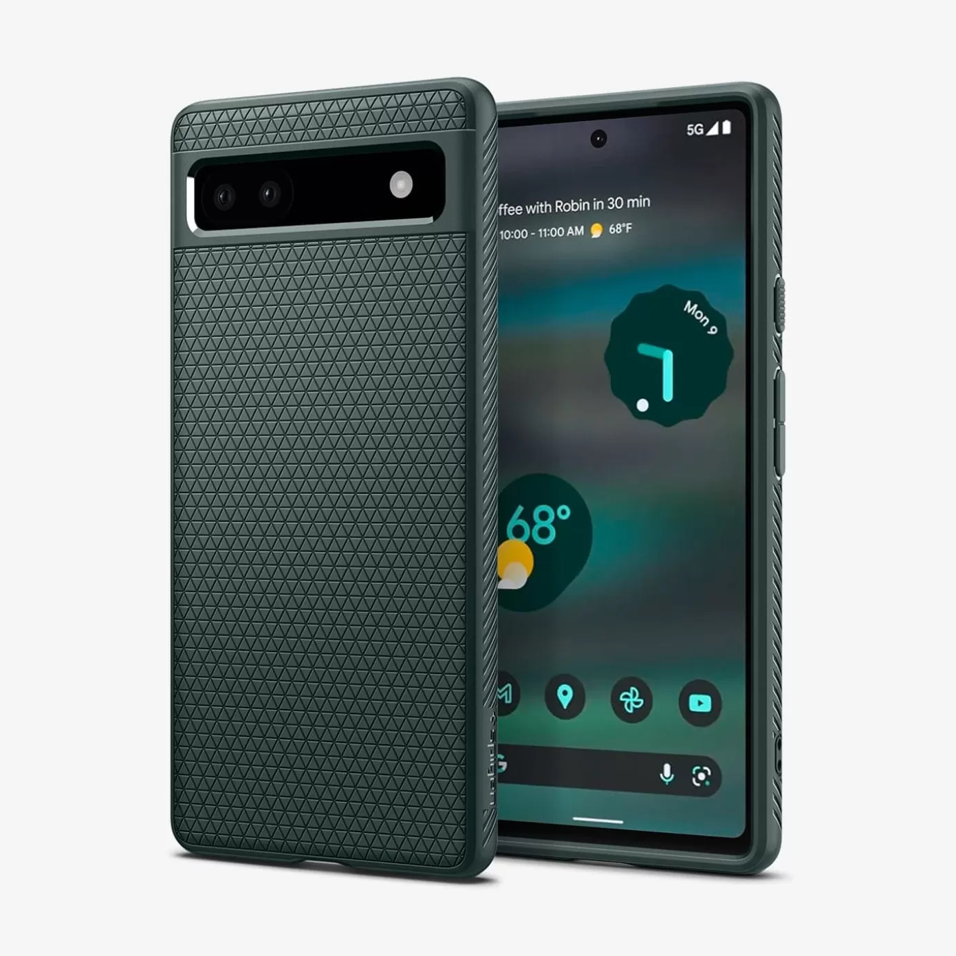 Spigen Pixel Phone·More Pixel Series | Liquid Air Midnight Green