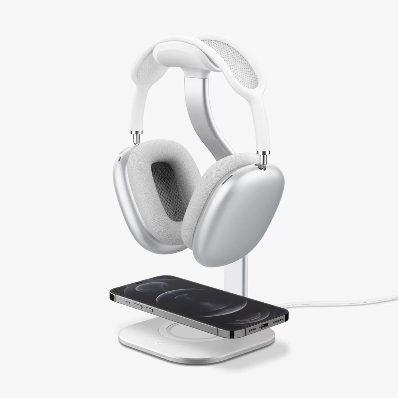 Spigen Stands | Smart Device·Stands | Nanotac™ AirPods Max Stand (MagFit) Silver