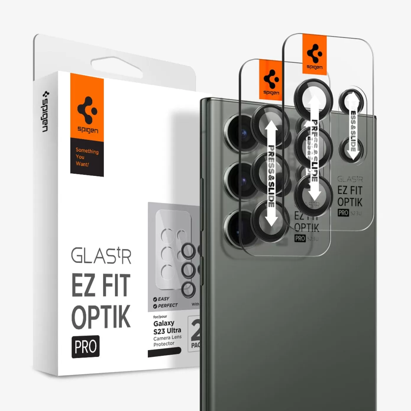 Spigen Galaxy S·Galaxy S23 Ultra | Galaxy S·Galaxy S23 Plus | Optik Pro EZ Fit Black