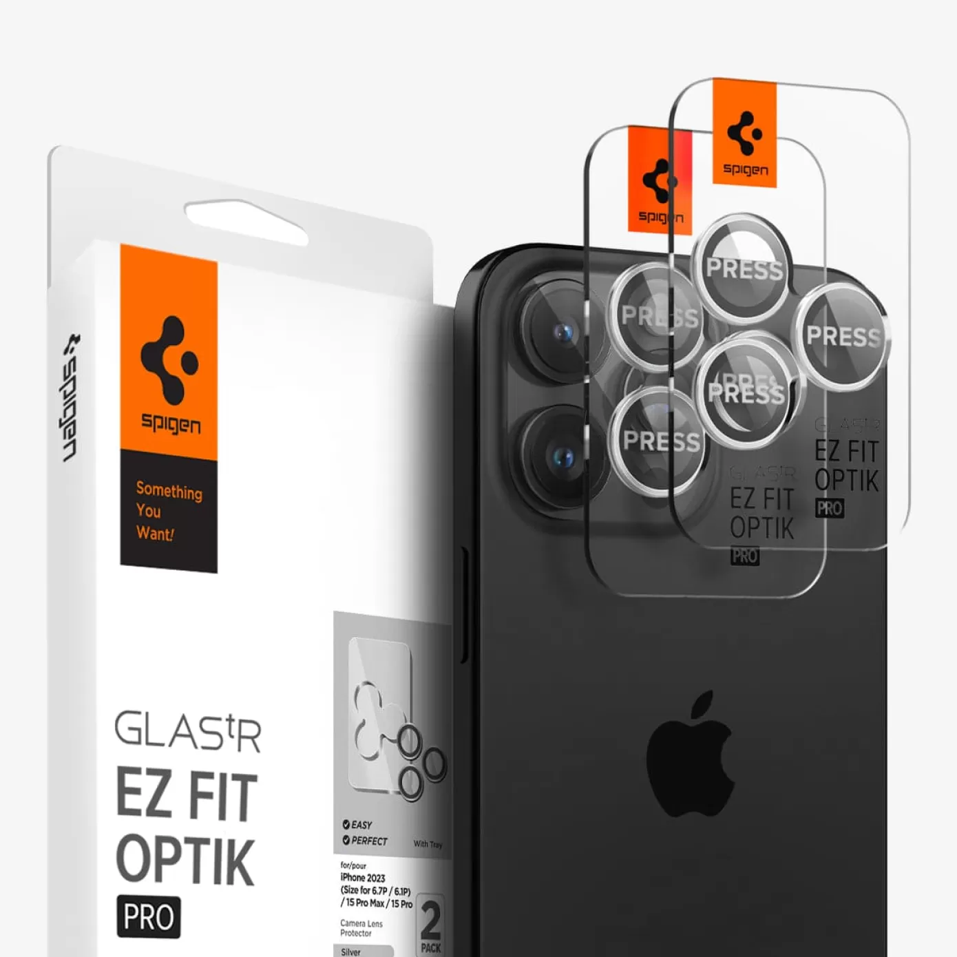 Spigen Iphone·Iphone 15 Pro Max | Iphone·Iphone 15 Pro | Optik Pro EZ Fit Silver