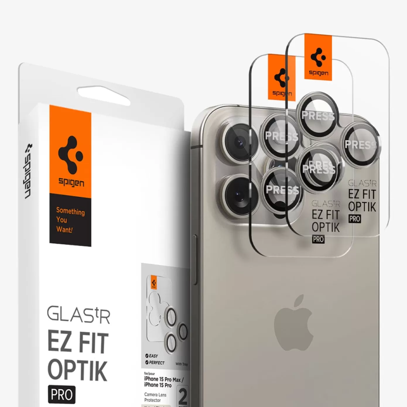 Spigen Iphone·Iphone 15 Pro Max | Iphone·Iphone 15 Pro | Optik Pro EZ Fit Natural Titanium