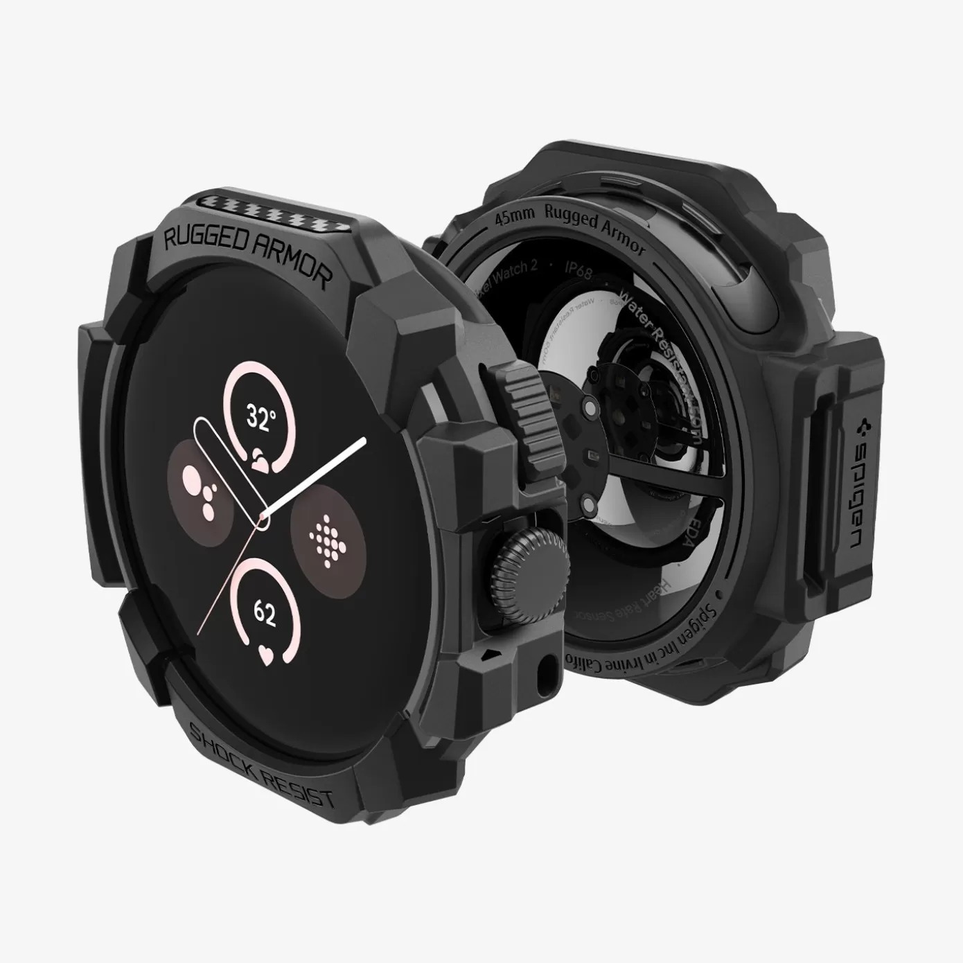 Spigen Pixel Watch | Rugged Armor Matte Black