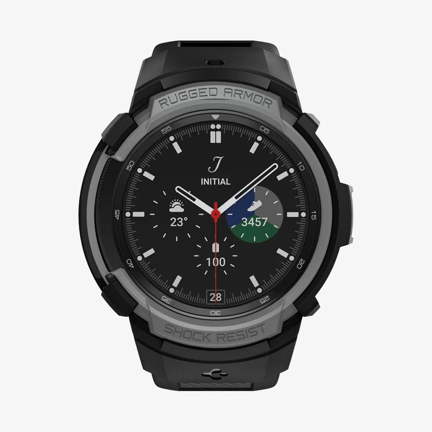 Spigen Galaxy Watch | Rugged Armor Pro Charcoal Gray