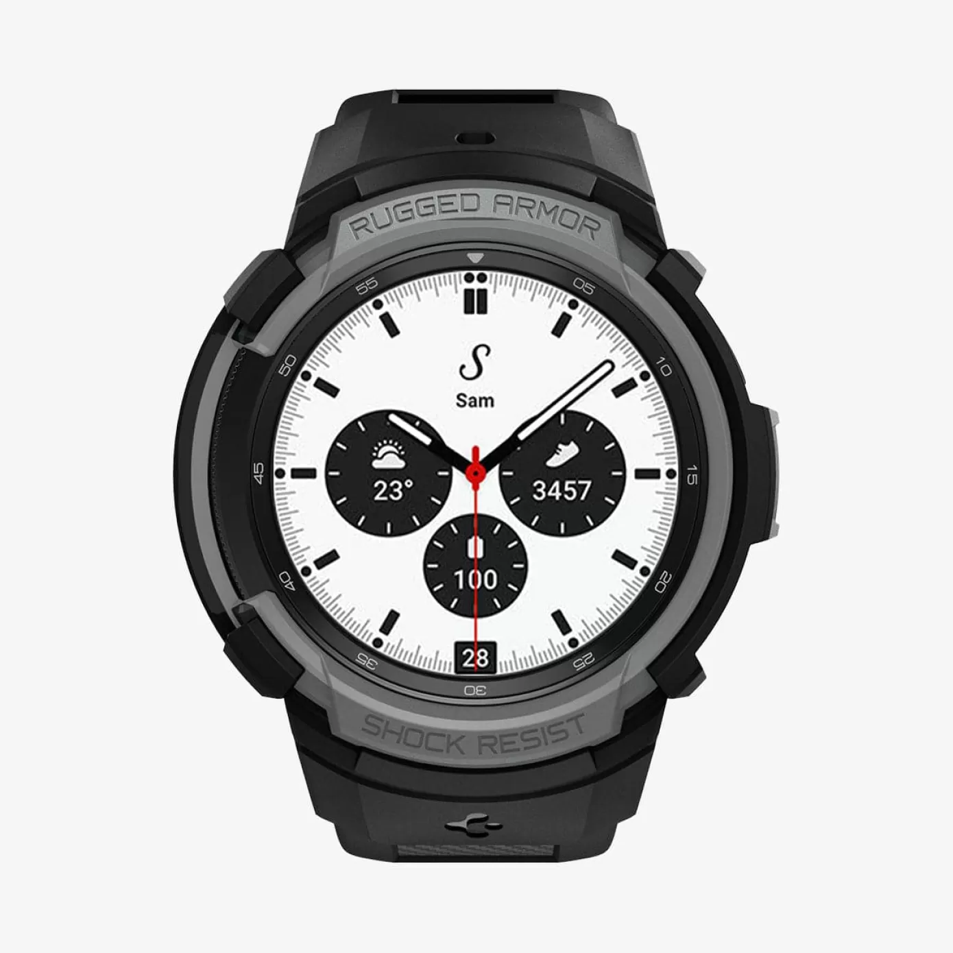 Spigen Galaxy Watch | Rugged Armor Pro Charcoal Gray