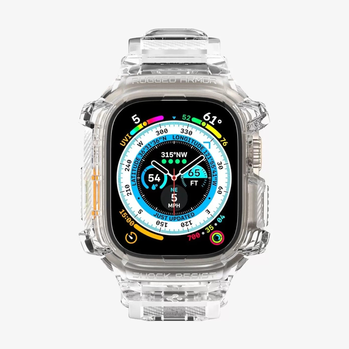 Spigen Apple Watch·Apple Watch Ultra Series | Apple Watch·Apple Watch 10 Series | Rugged Armor Pro Crystal Clear