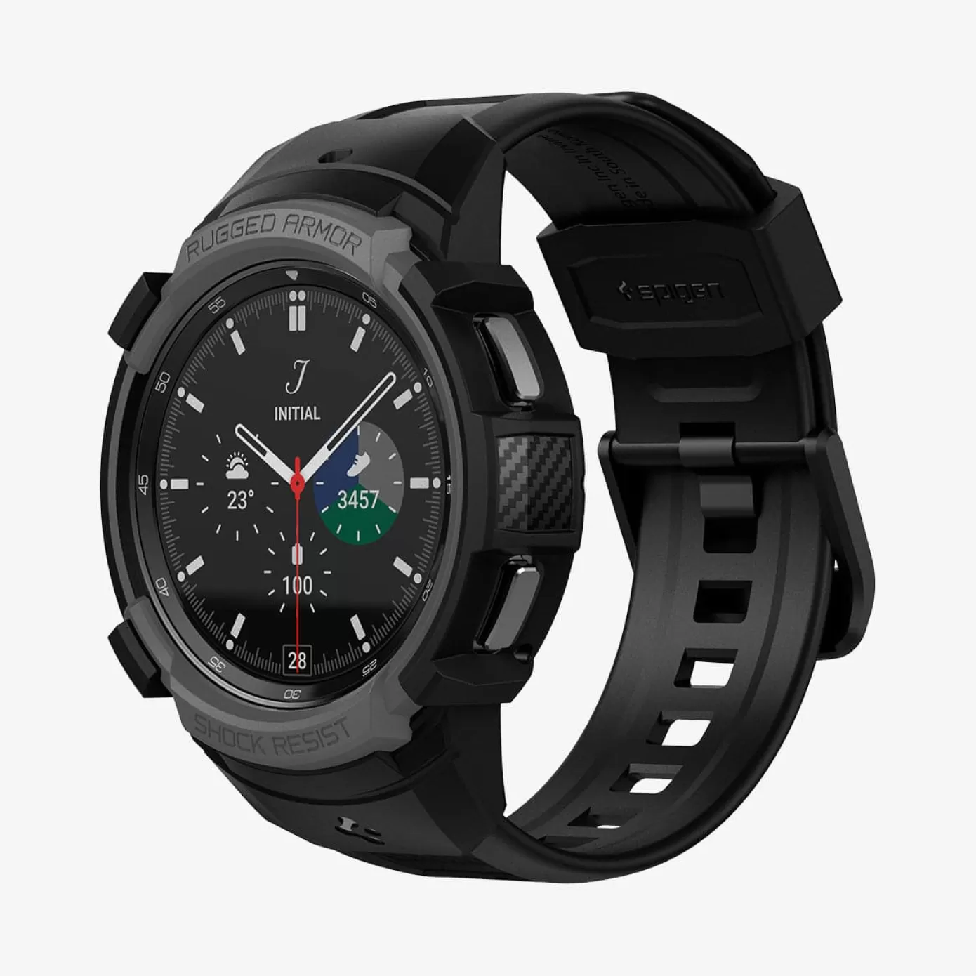 Spigen Galaxy Watch | Rugged Armor Pro Charcoal Gray