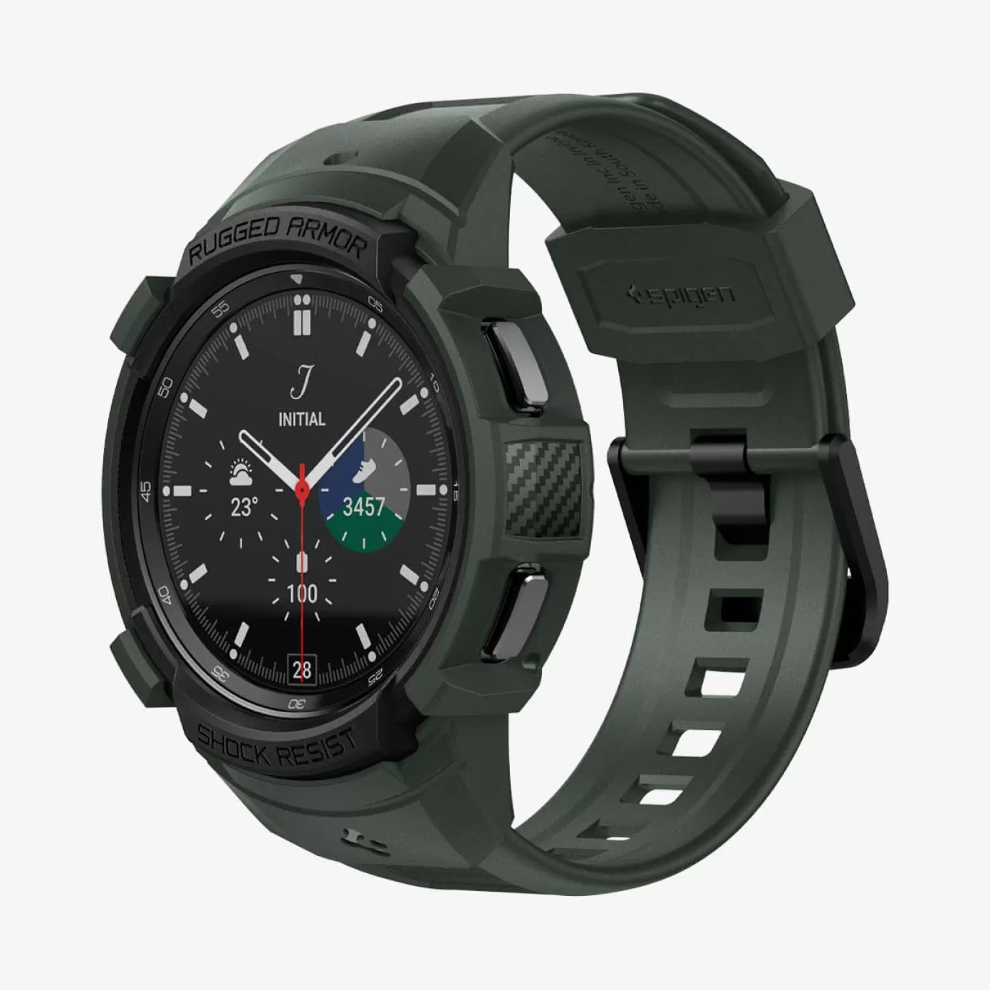 Spigen Galaxy Watch | Rugged Armor Pro Military Green