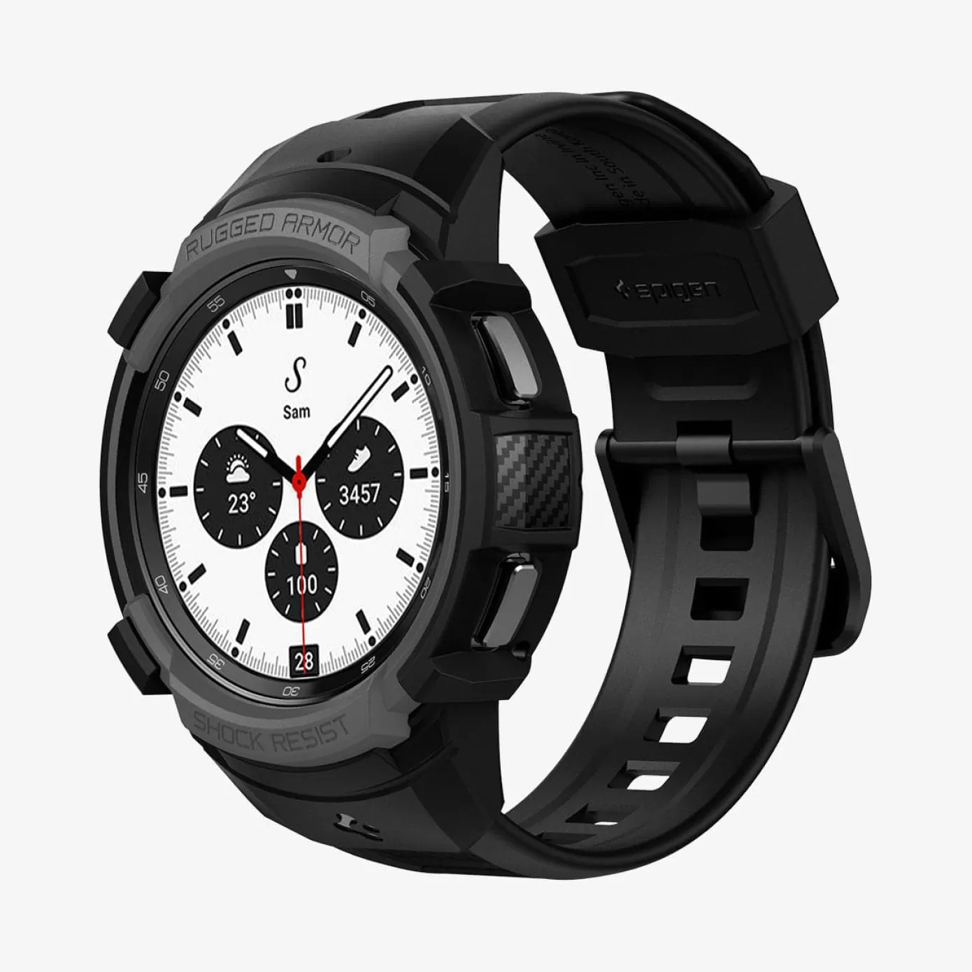 Spigen Galaxy Watch | Rugged Armor Pro Charcoal Gray