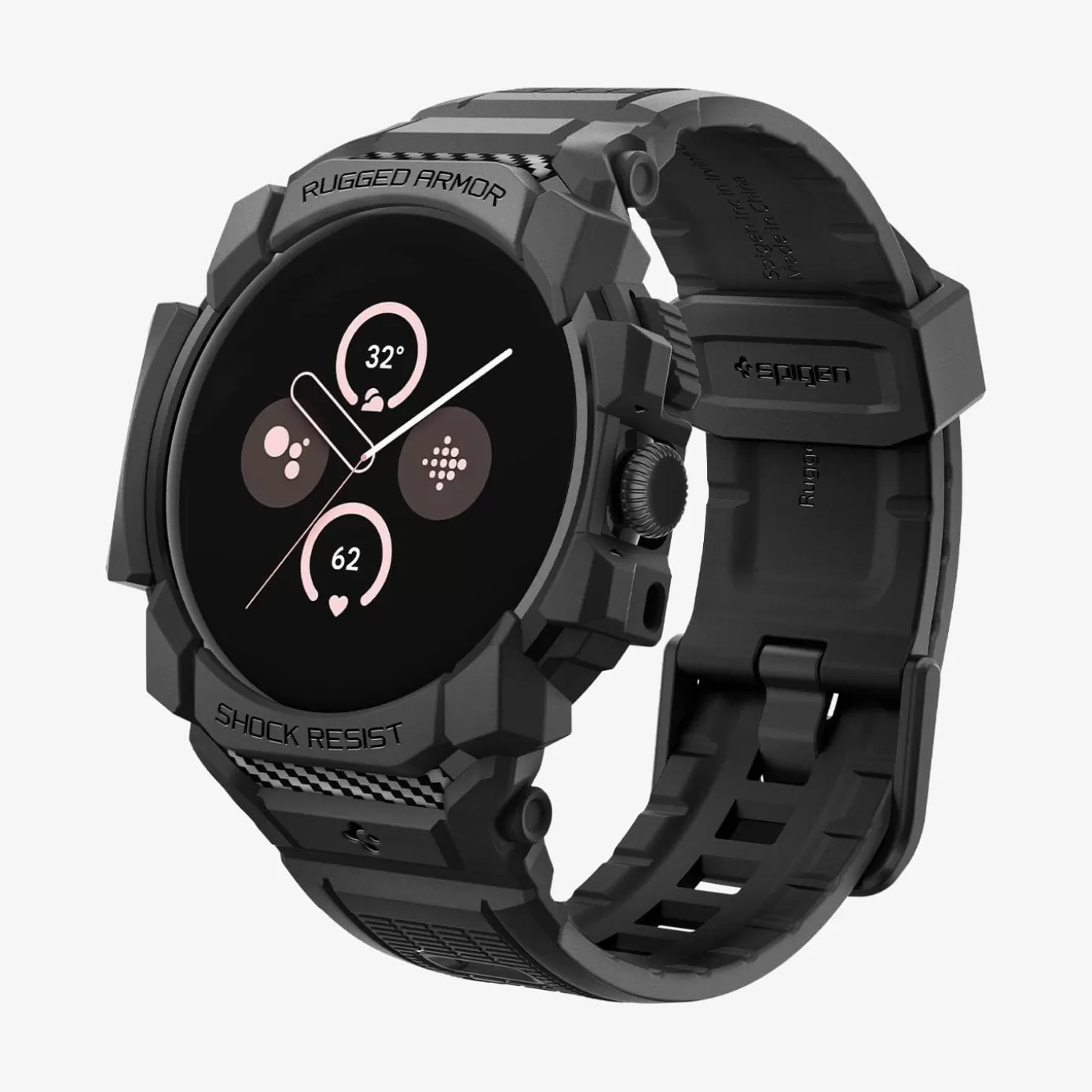 Spigen Pixel Watch | Rugged Armor Pro Black