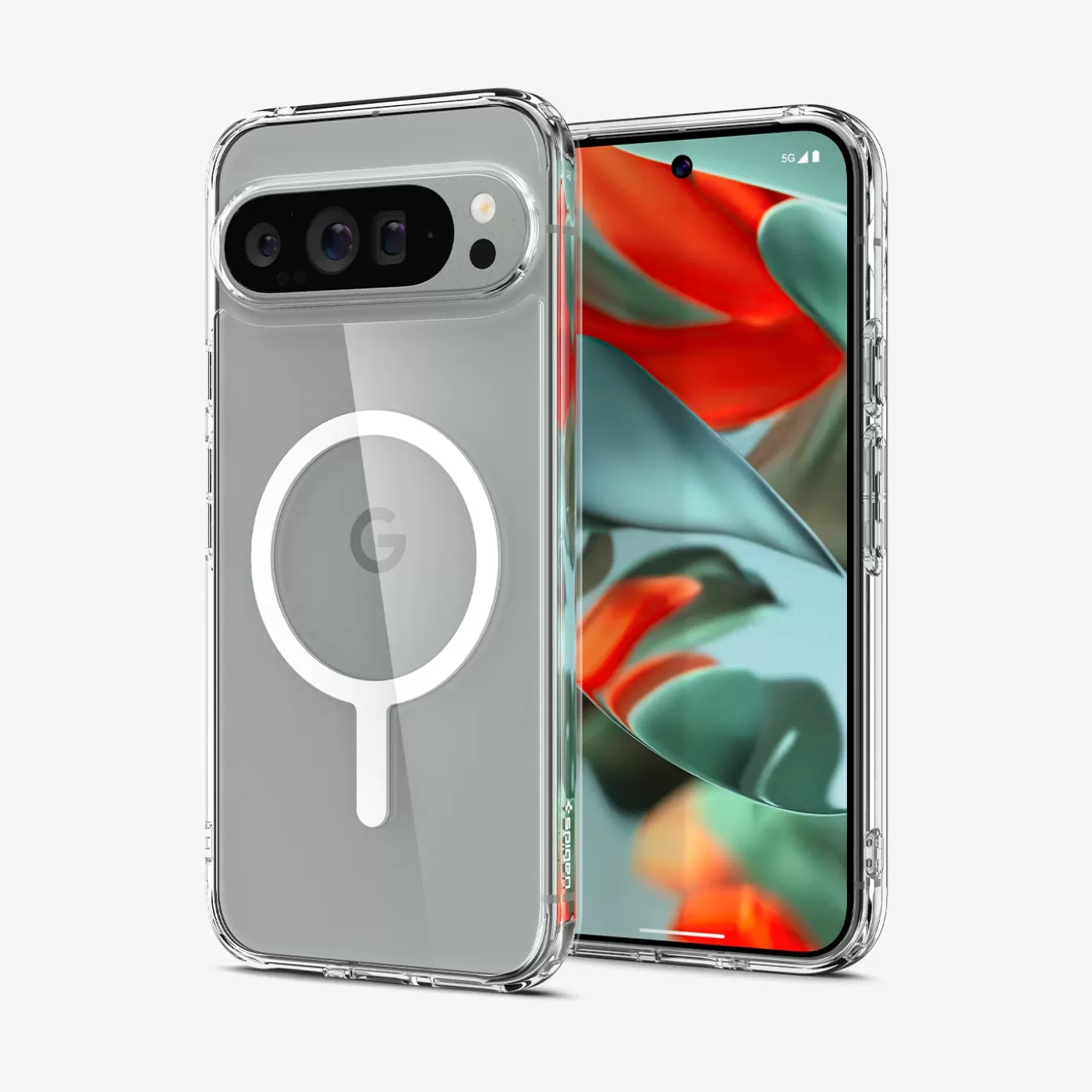 Spigen Pixel Phone·Pixel 9 Pro Xl | Pixel Phone·Pixel 9 Pro | Ultra Hybrid Metal Ring (MagFit) White