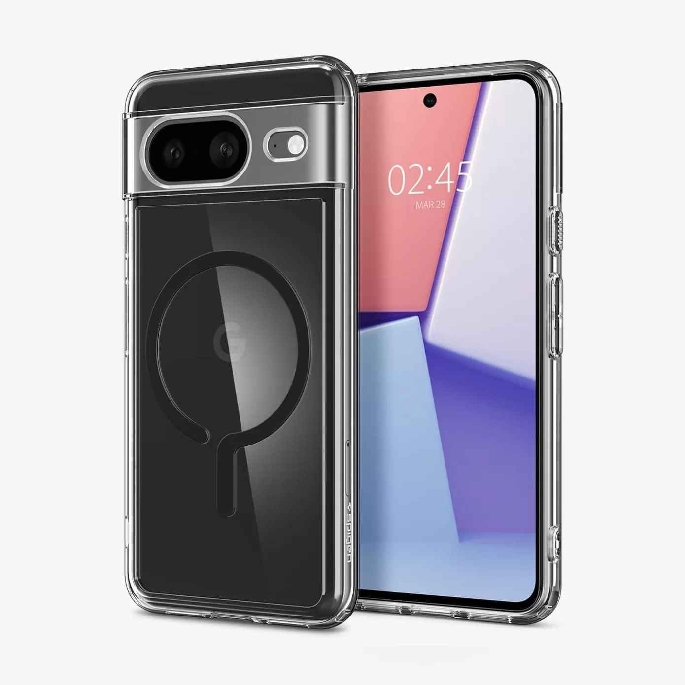 Spigen Pixel Phone·Pixel 8A | Pixel Phone·Pixel 8 Pro | Ultra Hybrid Metal Ring (MagFit) Black