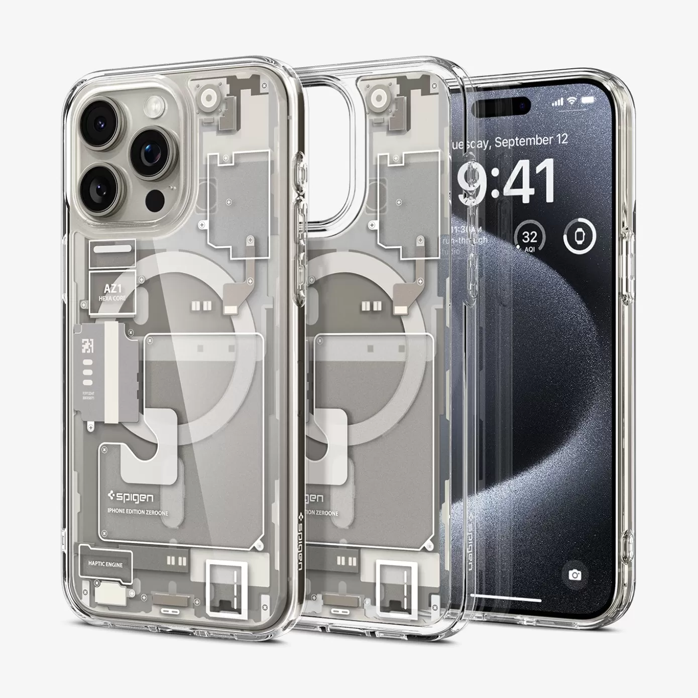 Spigen Iphone·Iphone 15 Pro Max | Iphone·Iphone 15 Pro | Ultra Hybrid Zero One (MagFit) Zero One Natural Titanium
