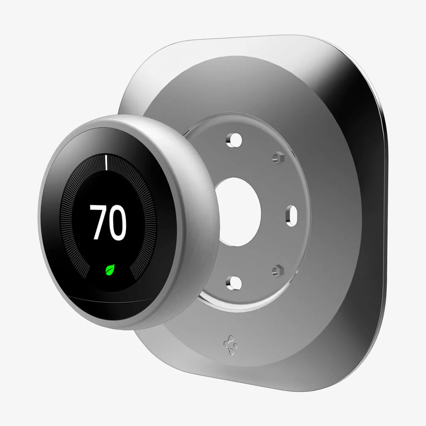 Spigen Smart Home | Wall Plate Stainless Silver